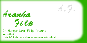 aranka filp business card